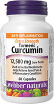 Webber Naturals Turmeric Curcumin Extra Strength, 95% Curcuminoids, 60 Capsules, Anti-Inflammatory Support 🍁 All In One Marketplace Canada