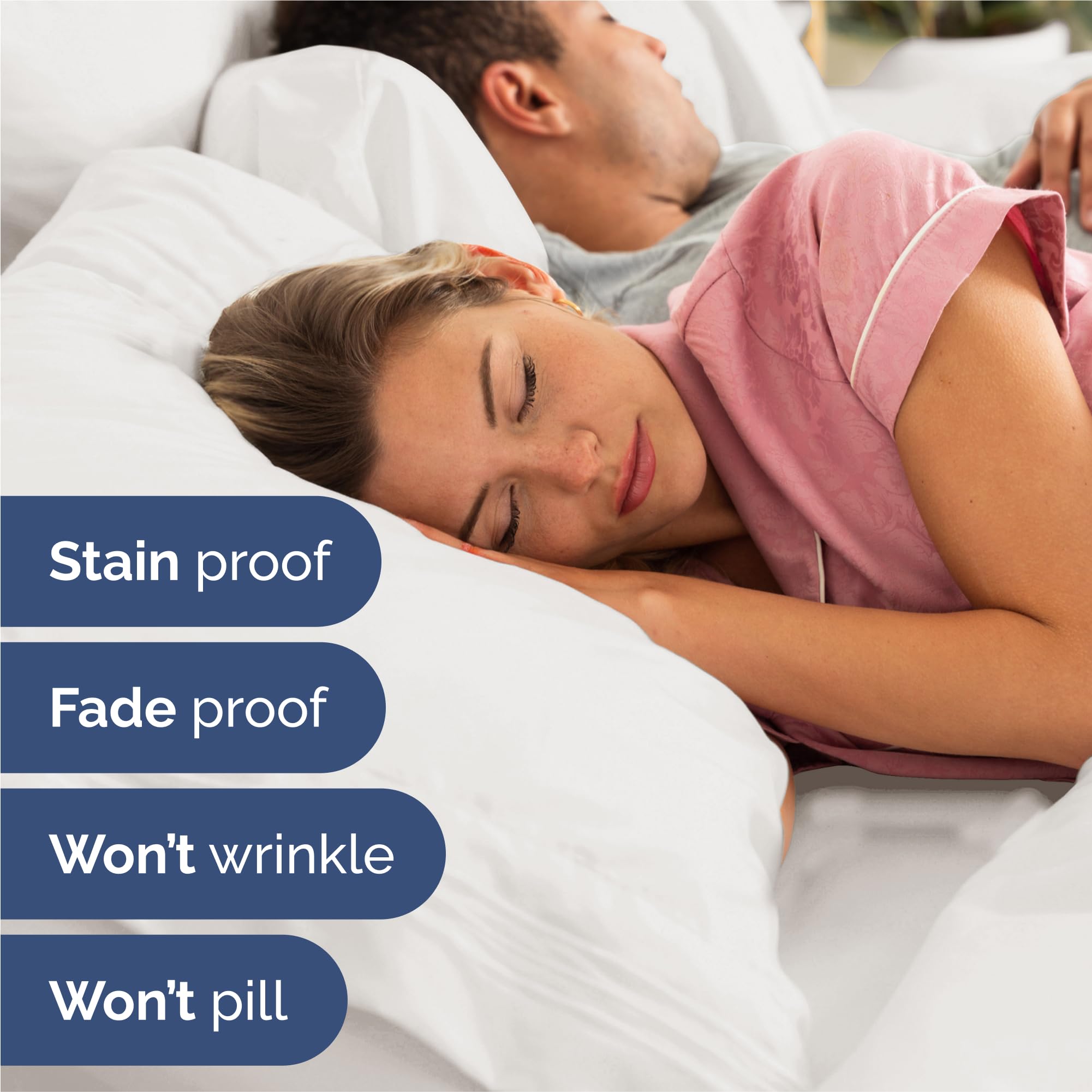 King 4 Piece Sheet Set - Comfy Breathable & Cooling Sheets - Hotel Luxury Bed Sheets for Women & Men - Deep Pockets, Microfiber, Extra Soft and Wrinkle Free Sheet - Antique White Oeko-Tex Bed Sheets 🍁 All In One Marketplace Canada