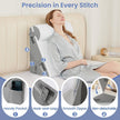 Sasttie Wedge Pillows for Adult, 2PCS Adjustable Bed Wedge Pillow for Post Surgery, Triangle Pillow Headboard with Bolster Cushion for Sleeping, Acid Reflux, Neck & Back Support, White and Dark Grey 🍁 All In One Marketplace Canada