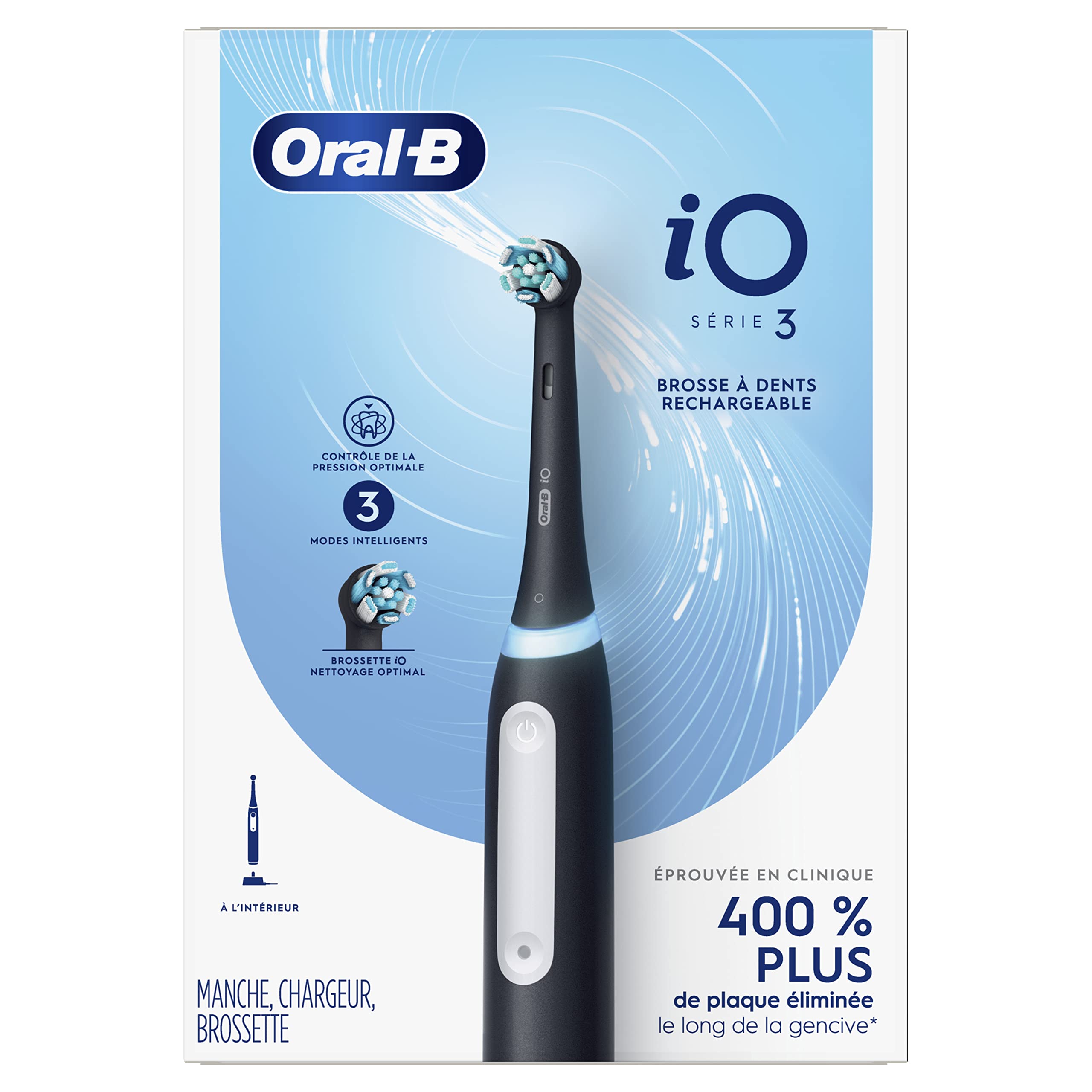 Oral-B iO3 Electric Toothbrush (1) with (1) Charger, Rechargeable, Black 🍁 All In One Marketplace Canada