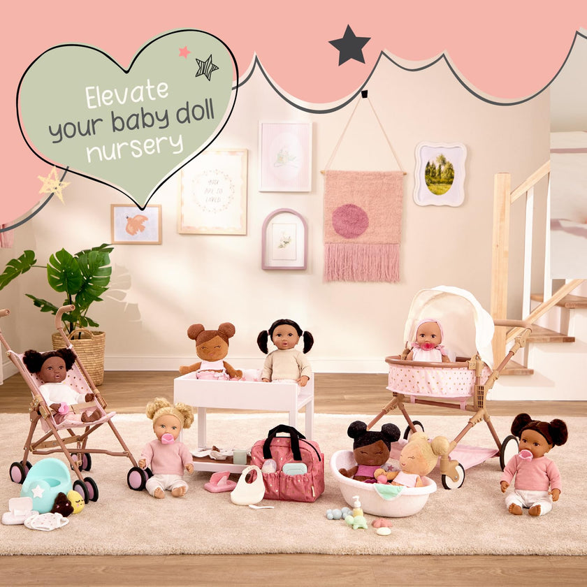 LullaBaby Baby Doll Accessories Meal Time and Changing Set, 19 Pc 🍁 All In One Marketplace Canada