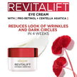 L’Oréal Paris Eye Cream with Pro-Retinol, Centella Asiatica, Resists Signs of Aging, Softens and Smooths Eye Area, Dark Circle under Eye Treatment, Revitalift, 15 mL 🍁 All In One Marketplace Canada