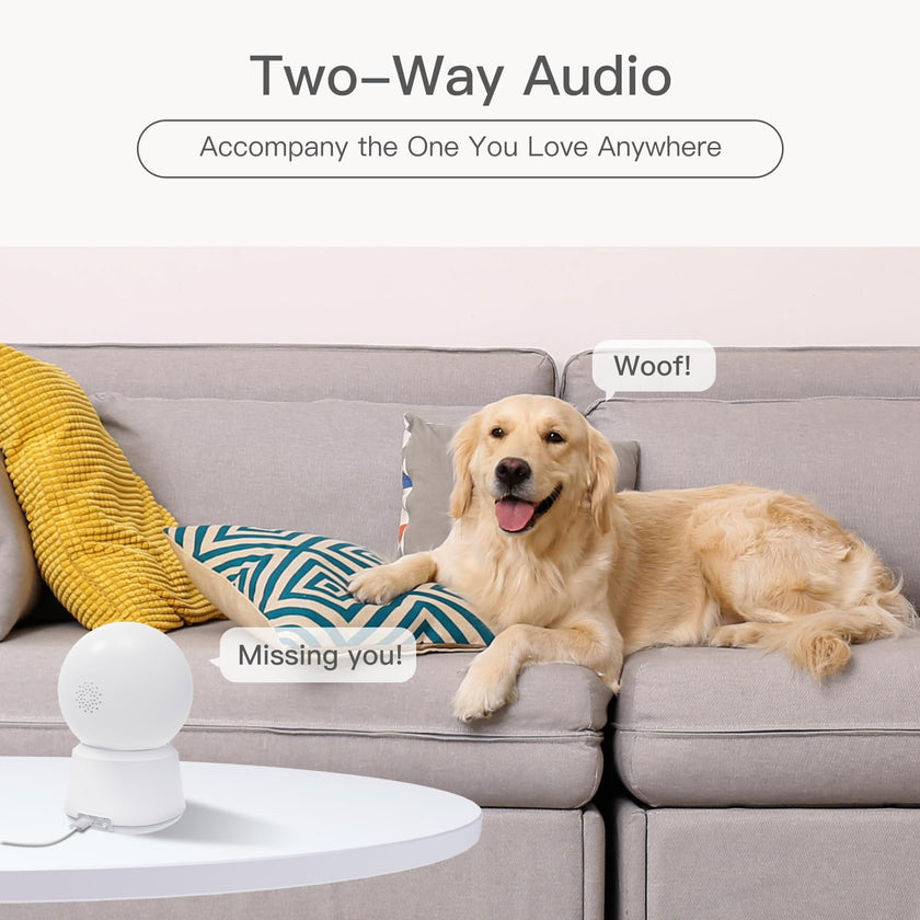 360° View 2K Pet Camera with Phone App 2 Pack, Indoor Security Camera, Baby Monitor, Motion Tracking, Pan/Tilt, Night Vision, Two-Way Audio, Works with Alexa, 2.4G WiFi Only (P2T 2PC) 🍁 All In One Marketplace Canada