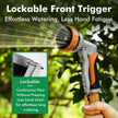 RESTMO Garden Hose Nozzle, Heavy Duty Metal Water Hose Nozzle with 7 Adjustable Spray Patterns, High Pressure Hand Sprayer with Flow Control, Best for Watering Plant & Lawn, Washing Car & Pet, Orange 🍁 All In One Marketplace Canada