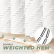 White Boho Fabric Shower Curtain 72 x 72 Inches, Modern Shabby Chic Textured Tufted Chevron Striped Minimalist Cloth Bathroom Shower Curtain 🍁 All In One Marketplace Canada