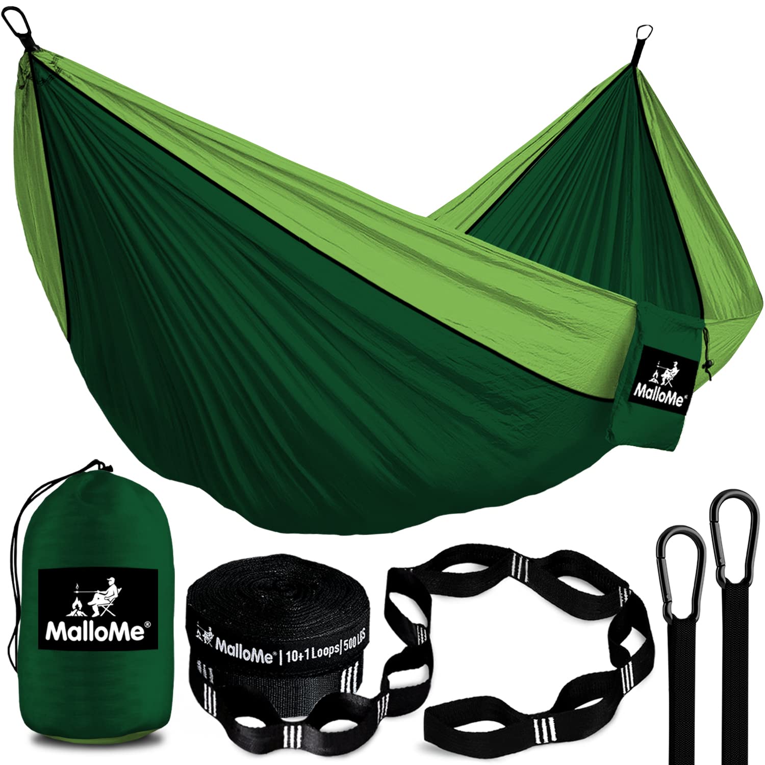 MalloMe Camping Hammock with Straps - Portable Outdoor Hammock for Adults, Kids - Single Hamac - 1 Person Hammocks - Tree Hamac Swing with Accessories - Hamock Tent for Travel - Hammocks for Outside 🍁 All In One Marketplace Canada