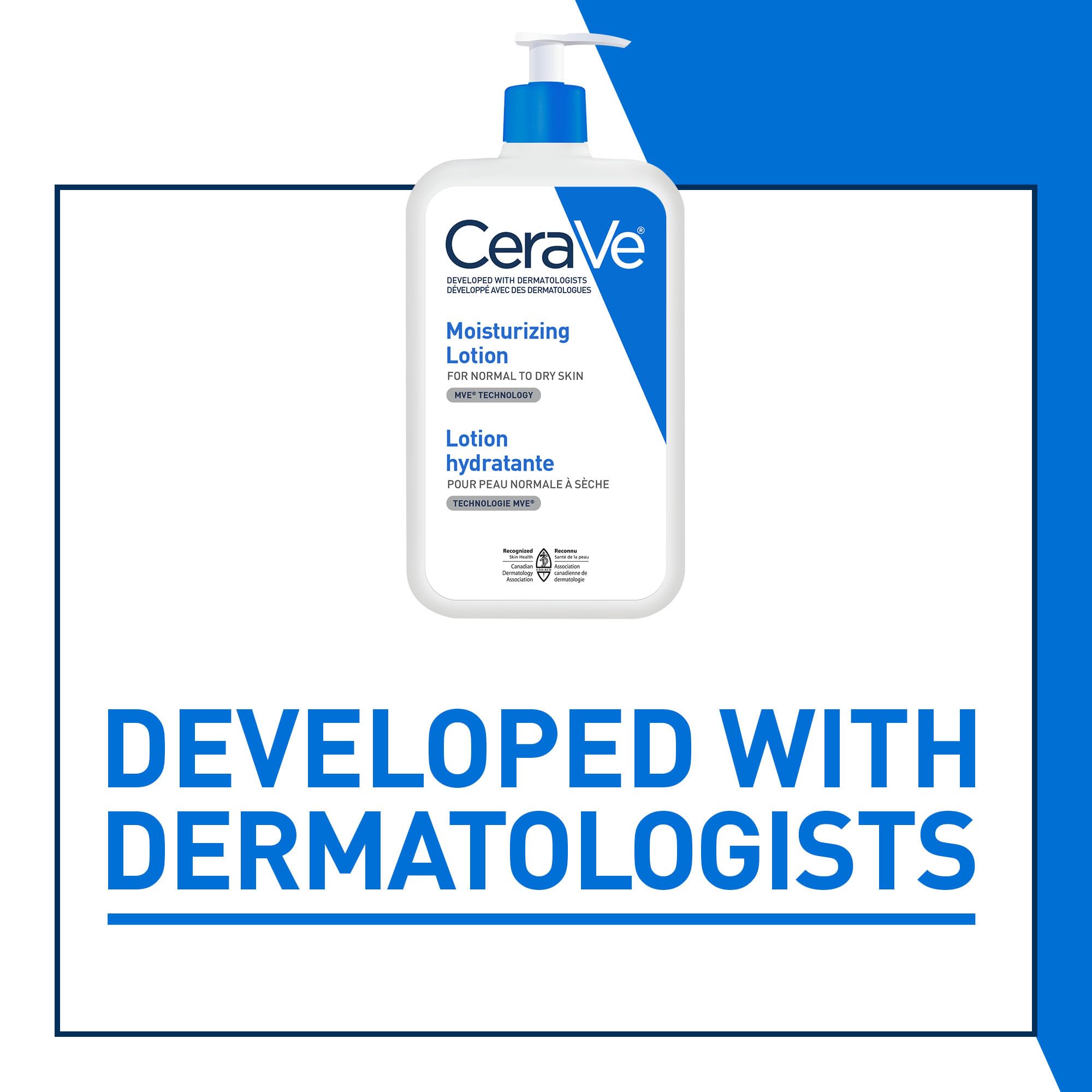 CeraVe Moisturizing Lotion, Daily Lightweight Face & Body Moisturizer with Hyaluronic Acid & Ceramides, Suitable for Dry & Sensitive Skin, Fragrance-Free, Non-Comedogenic & Allergy Tested, 473 mL 🍁 All In One Marketplace Canada