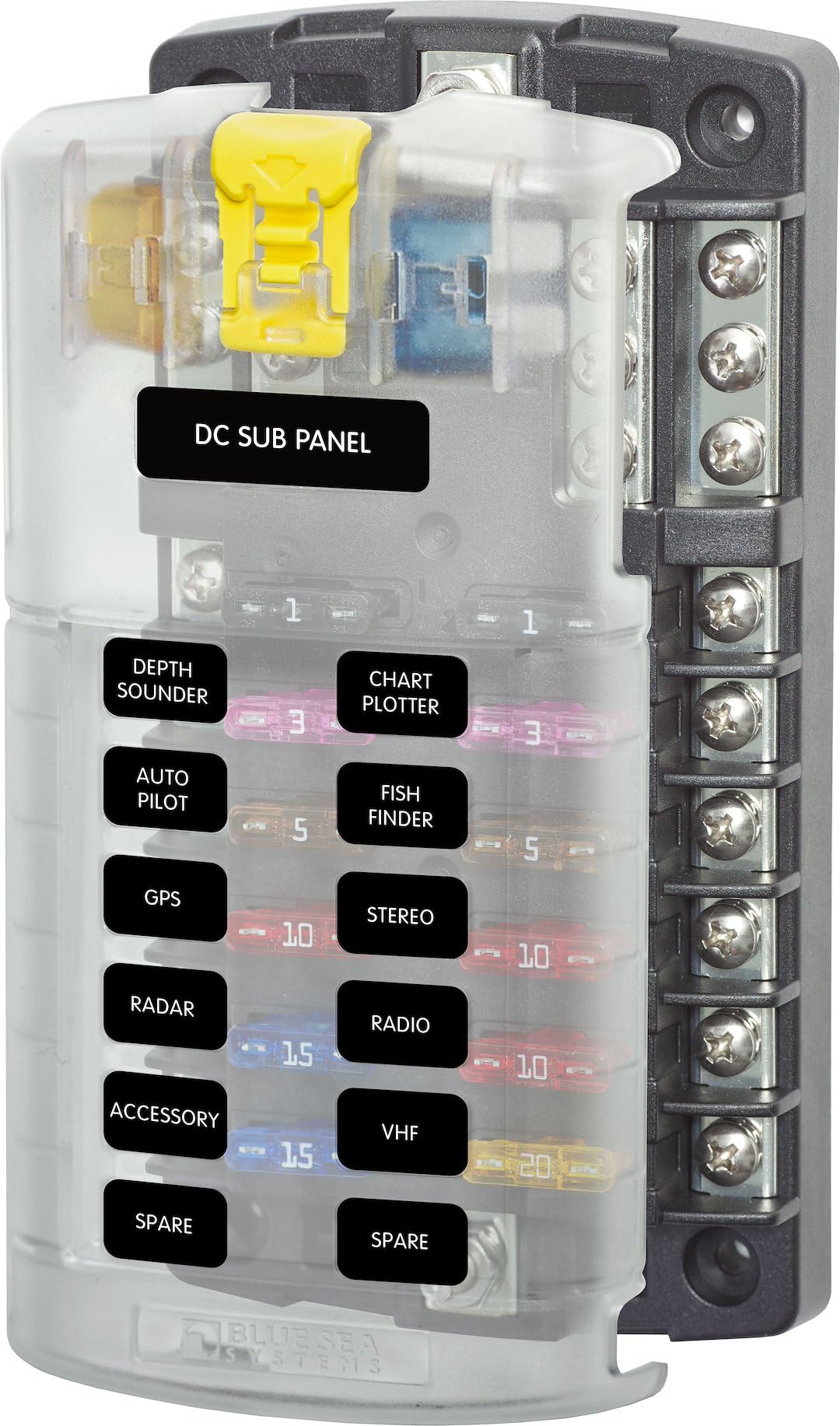 Blue Sea Systems ST Blade Fuse Block - 12 Circuits with Negative Bus & Cover 🍁 All In One Marketplace Canada