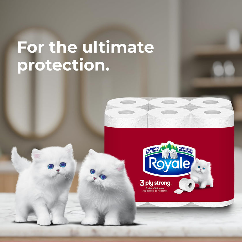 Royale 3-Ply Strong Toilet Paper, 48 Equal 96 Rolls, 165 Bathroom Tissues per roll 🍁 All In One Marketplace Canada