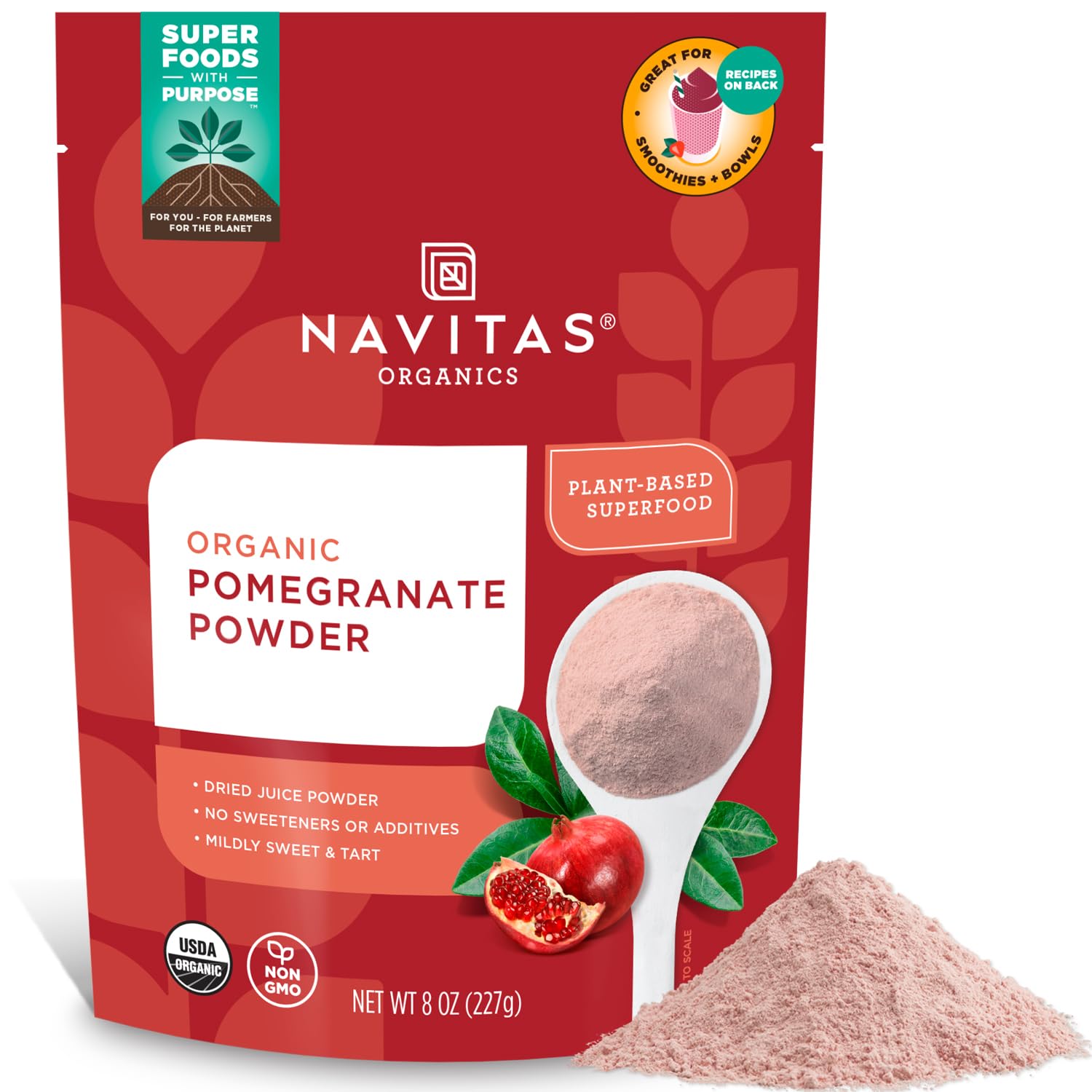 Navitas Organics Pomegranate Powder, 8 oz. Bag 🍁 All In One Marketplace Canada