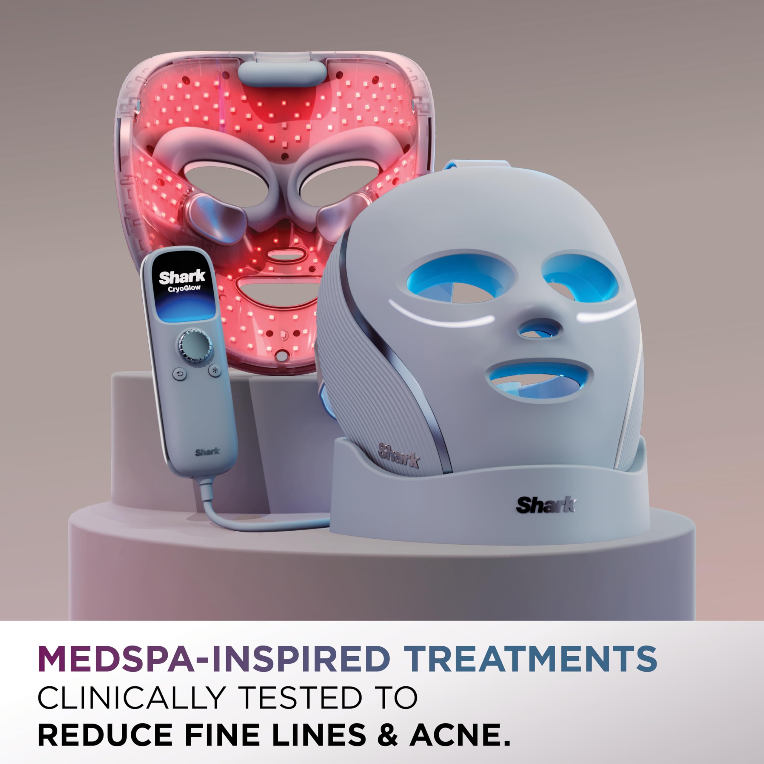 Shark CryoGlow LED Face Mask with Under-Eye Cooling, Anti-Ageing & Blemish Repair, Red & Blue LED, Infrared Light Therapy, USB-C, Remote Control, Storage Bag, FW312C (Canadian Version) 🍁 All In One Marketplace Canada