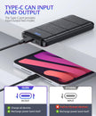 Portable-Charger-Power-Bank - 2 Pack 15000mAh Dual USB Power Bank Output 5V3.1A Fast Charger Portable Charger Compatible with Smartphones and All USB Devices (Deep Black and White) 🍁 All In One Marketplace Canada