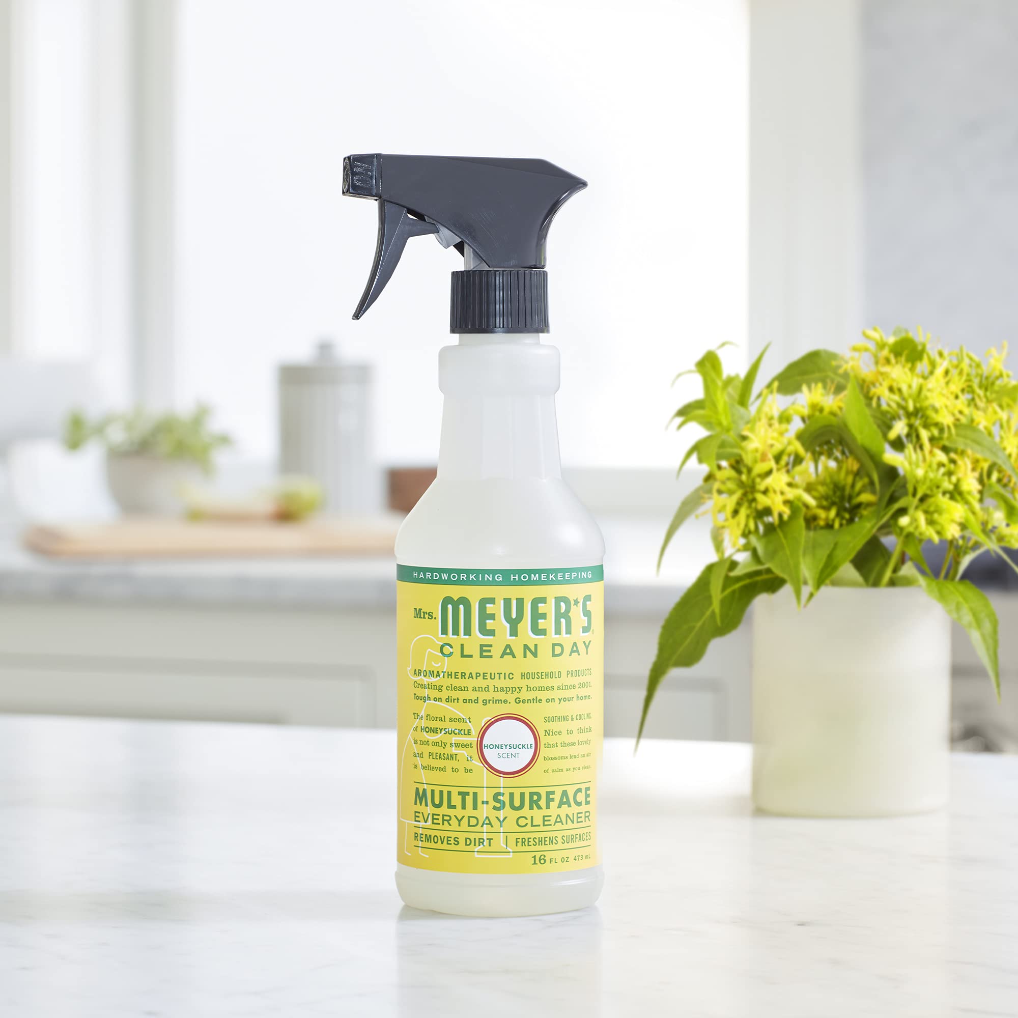 Mrs. Meyer's Clean Day Multi-Surface Cleaner Spray, All-Purpose Cleaner Solution for Home & Kitchen, Honeysuckle Scent, 473 ml Spray Bottles, 4 Pack 🍁 All In One Marketplace Canada
