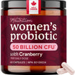Womens Probiotic with Cranberry | 50 Billion CFU for Gut Health, Bloating Relief & Digestive Support | With Cranberry for Vaginal Health | Gut Health Supplements for Women | Made in Canada | 60 Ct. 🍁 All In One Marketplace Canada