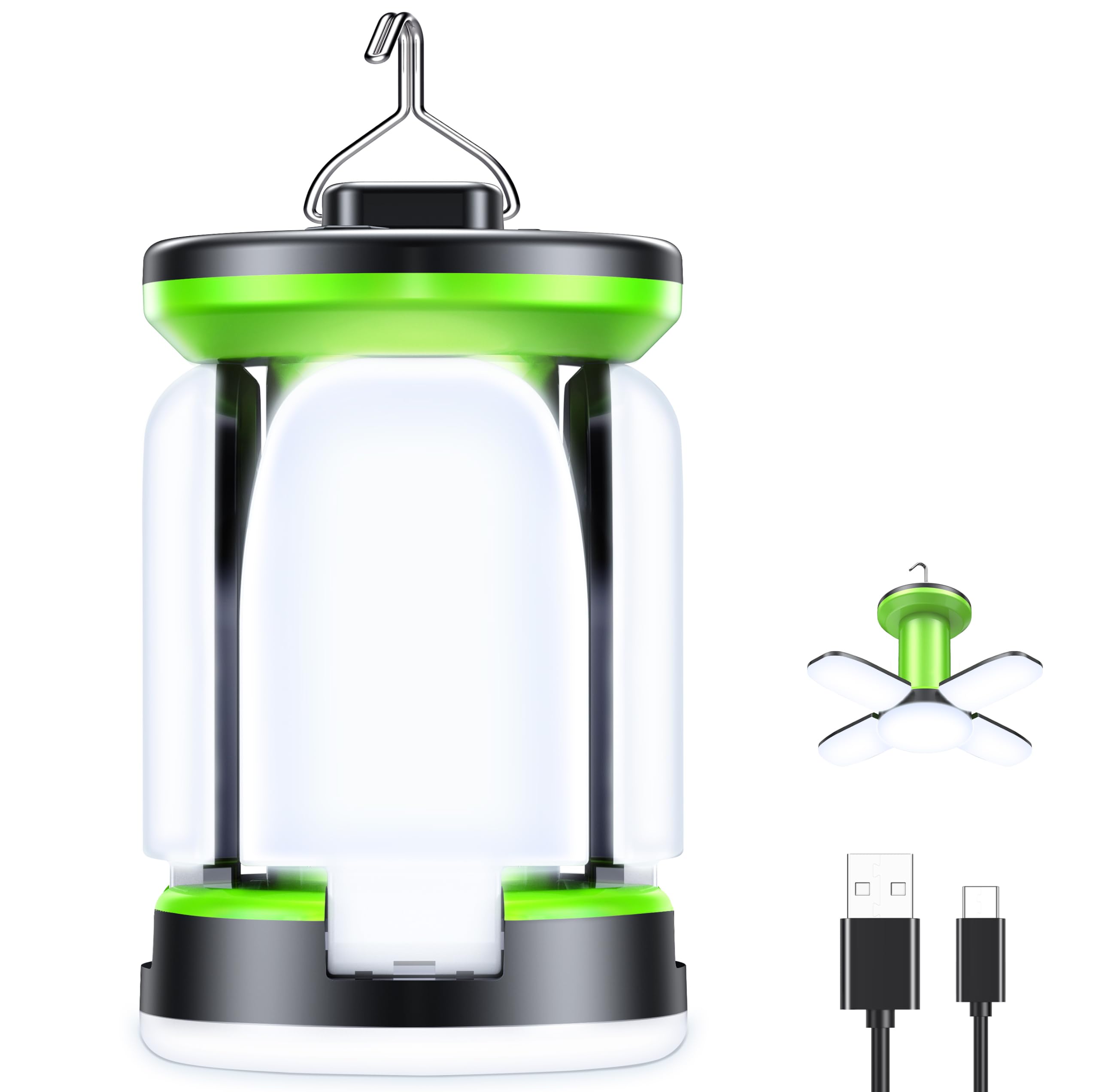Blukar Camping Lantern Rechargeable, Camping Lights Lamp-7 Light Modes,60 LED Ultra Bright LED Tent Light,Long Battery Life for Outdoor for Camping, Emergency, Fishing, Hiking etc (White Light) 🍁 All In One Marketplace Canada