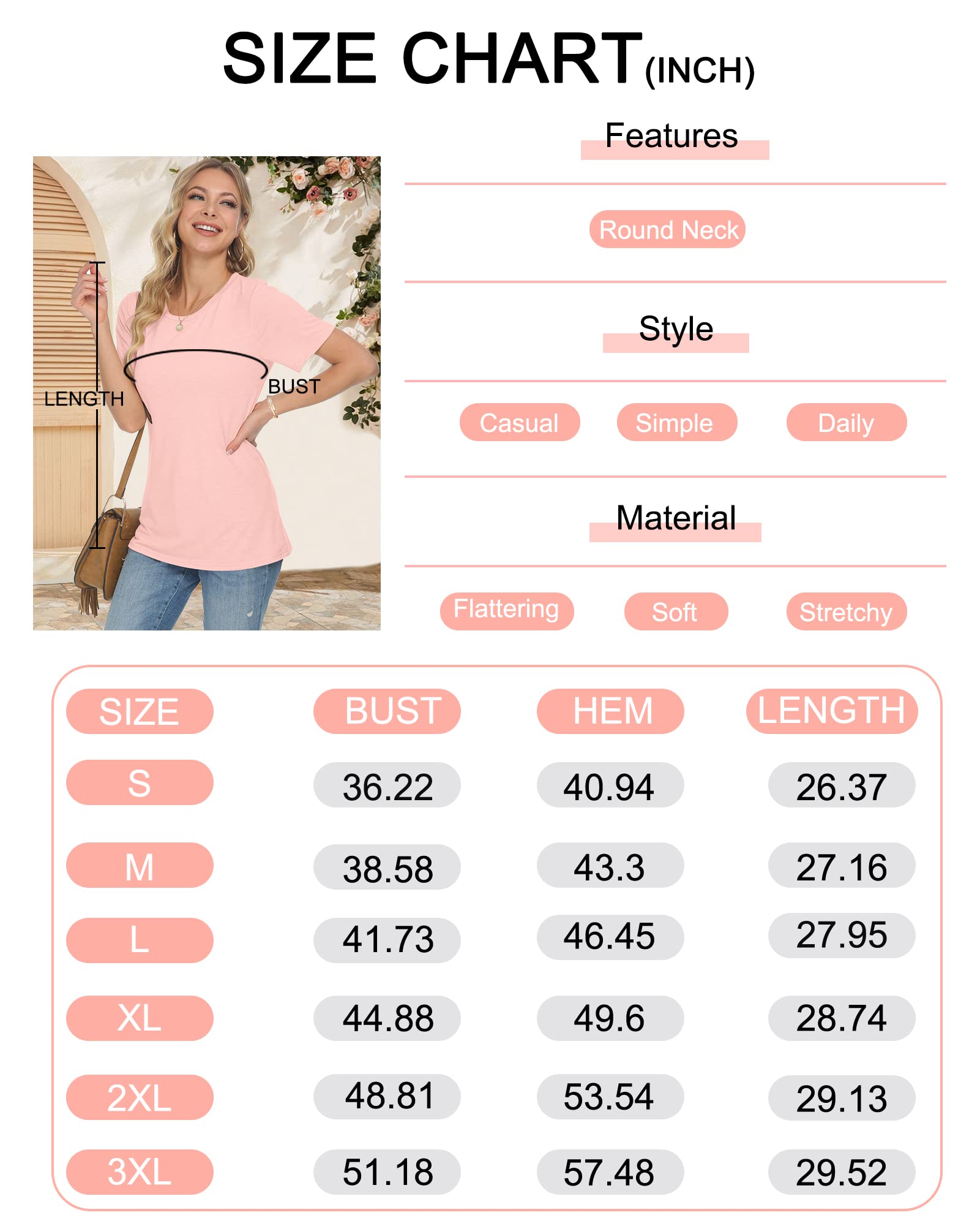 WNEEDU Womens Tops Summer T-Shirt Short Sleeve Crewneck Loose Fit Casual Basic Tee Tops 2026 New Floral White XL 🍁 All In One Marketplace Canada