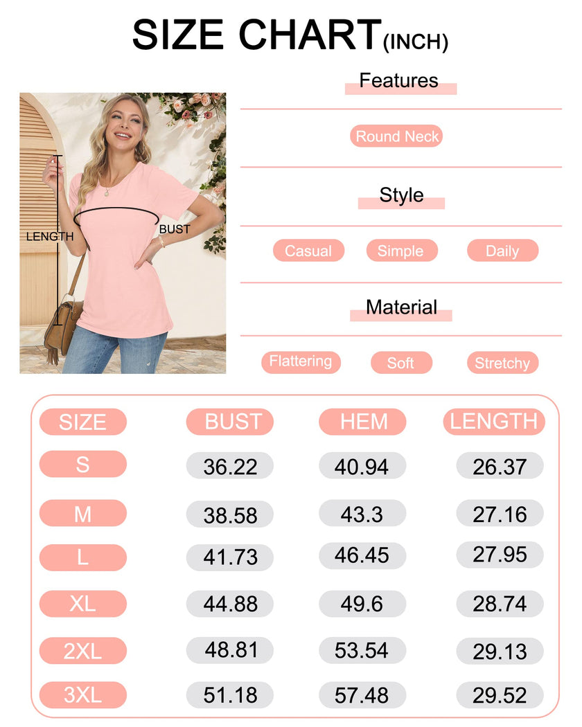 WNEEDU Womens Tops Summer T-Shirt Short Sleeve Crewneck Loose Fit Casual Basic Tee Tops 2026 New Floral White XL 🍁 All In One Marketplace Canada