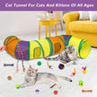 Retro Shaw Cat Toys Set 33 Pack, Cat Play Tunnel for Indoor Cats Kitty, Kitten Toys Include 2 Collapsible Cat Tunnels Tube Tent, Cat Feather Teaser Wand Springs Rainbow Bell Crinkle Ball Mouse Pompom 🍁 All In One Marketplace Canada