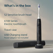 Philips Sonicare 6100 Series Electric Toothbrush - Next-Generation Sonicare Technology, Pressure Sensor, 6 Brushing Settings, SmarTimer, BrushPacer, 21-day Runtime, Travel Case, Black, Model HX7401/06 🍁 All In One Marketplace Canada