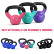 Yes4All Combo Special: Vinyl Coated Kettlebell Weight Sets – Weight Available: (Multicolor - 5, 10, 15 lbs) 🍁 All In One Marketplace Canada