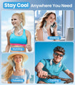 Neck Fan, Hands Free Bladeless Portable Neck Fan, 4000mAh USB Rechargeable Battery Fan, 3 Speed Personal Cooling Fan with 360° Airflow - for Hot Flashes Home Office Travel Outdoor Sports (White) 🍁 All In One Marketplace Canada