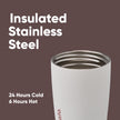 Owala SmoothSip Slider Insulated Stainless Steel Coffee Tumbler, Reusable Iced Coffee Cup, Hot Coffee Travel Mug, BPA Free 12 oz, Vanilla Bean 🍁 All In One Marketplace Canada