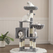 Heybly Cat Tree with Toy, Cat Tower condo for Indoor Cats, Cat House with Padded Plush Perch, Cozy Hammock and Sisal Scratching Posts, Light Gray S HCT004SW 🍁 All In One Marketplace Canada