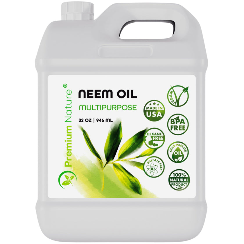Neem Oil Multipurpose, 100% Natural Neem Oil, Cold-Pressed Unrefined, 946 ml 🍁 All In One Marketplace Canada