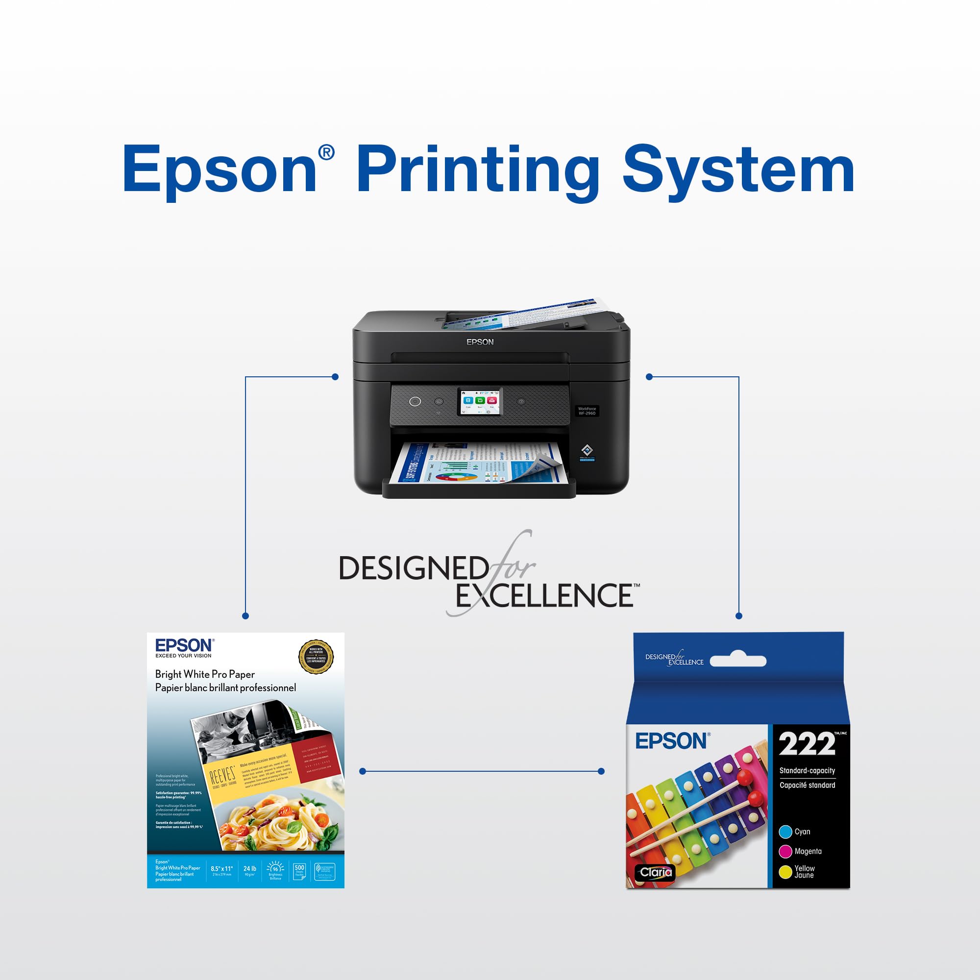 Epson 222 Genuine Ink Cartridge Black and Color Combo Pack T222120-BCS 🍁 All In One Marketplace Canada