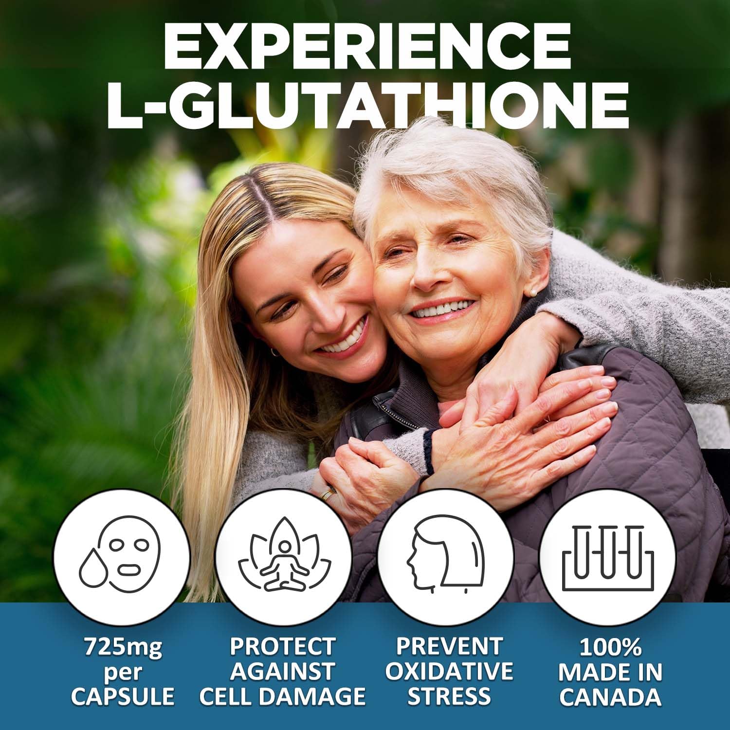 CelluGreen 725mg L-Glutathione MOST POWERFUL AVAILABLE Antioxidant Support for Cellular Health, Liver Detox, Skin & Immune Health, Vegan, Made in Canada. 60 Capsules 🍁 All In One Marketplace Canada