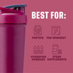 BlenderBottle Strada Sleek Shaker Cup Insulated Stainless Steel Water Bottle with Wire Whisk, 25-Ounce, Raspberry 🍁 All In One Marketplace Canada