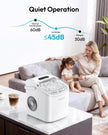 EUHOMY Countertop Ice Maker Machine with Handle, 26lbs Per Day, 9 Ice Cubes Ready in 6 Mins, Auto-Cleaning Portable Ice Maker with Basket and Scoop, for Home/Kitchen/Camping/RV (White) 🍁 All In One Marketplace Canada