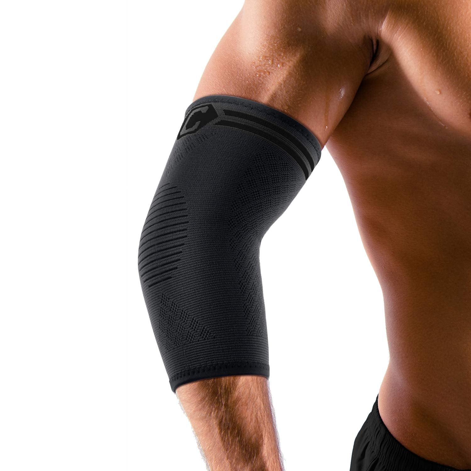 CAMBIVO Elbow Brace 2 Pack, Tennis Elbow Brace for Men and Women, Elbow Compression Sleeve, Elbow Support for Golf Elbow, Workouts, Weightlifting(Black, Large) 🍁 All In One Marketplace Canada