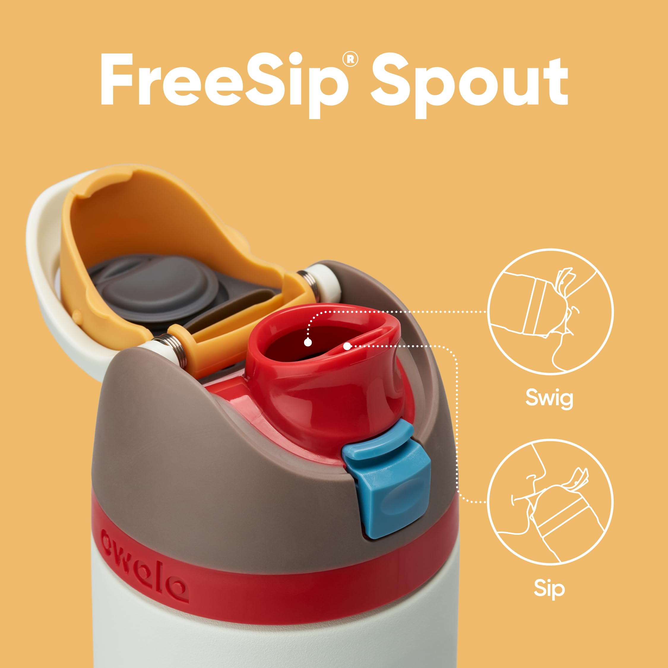 Owala FreeSip Insulated Stainless Steel Water Bottle with Straw for Sports and Travel, BPA-Free, 24-oz, Boneyard 🍁 All In One Marketplace Canada