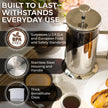 French Press Coffee Maker 34oz – Stainless Steel & Glass Coffee Press with 4-Level Filtration, BPA-Free Cafetiere for Camping or Home – Large, Durable for Hot & Cold Brew 🍁 All In One Marketplace Canada