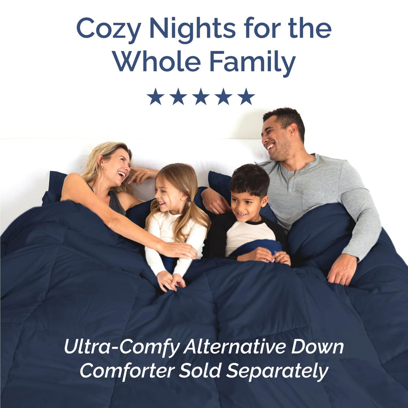 Full Size 4 Piece Sheet Set - Comfy Breathable & Cooling Sheets - Hotel Luxury Bed Sheets for Women & Men - Deep Pockets, Easy-Fit, Extra Soft & Wrinkle Free Sheets - Navy Blue Oeko-Tex Bed Sheet Set 🍁 All In One Marketplace Canada