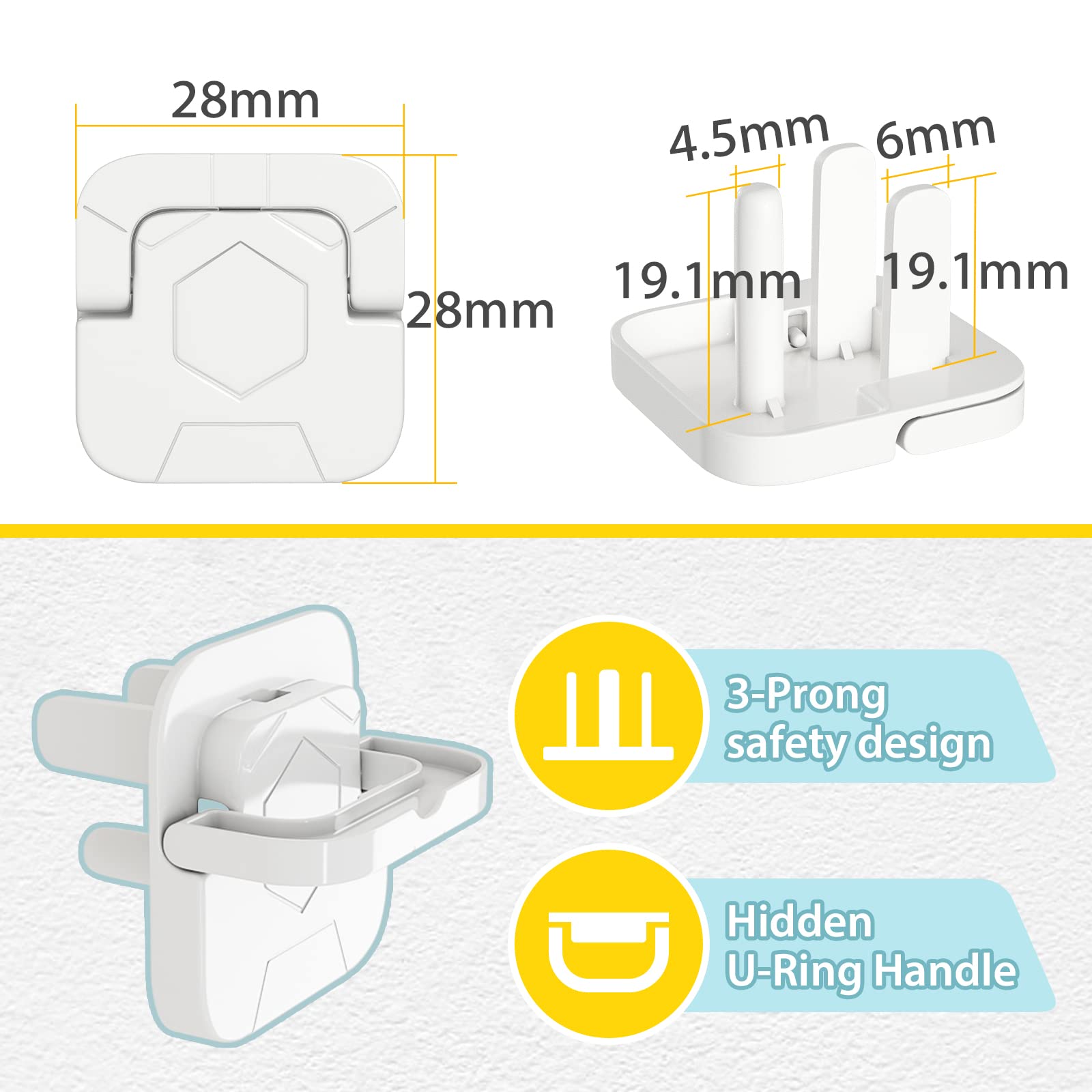4our Kiddies Baby Proofing Outlet Covers (60 Pack) Electric Outlet Plug Covers for Child Safety, Baby Socket Cover Protector Cap to Prevent Child from Power Shock Hazard 🍁 All In One Marketplace Canada