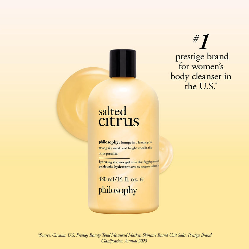 philosophy hydrating shower gel salted citrus, 480ml (16oz) 🍁 All In One Marketplace Canada