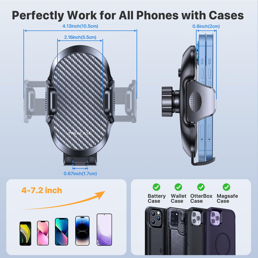 Miracase Phone Holder Car Mount:Universal Air Vent Cellphone Stand Brakect with Metal Hook Clip,360 Rotating Carmount Accessories for iPhone 17/16/15/14/13/12 Pro Max,Galaxy,Camera,Black 🍁 All In One Marketplace Canada