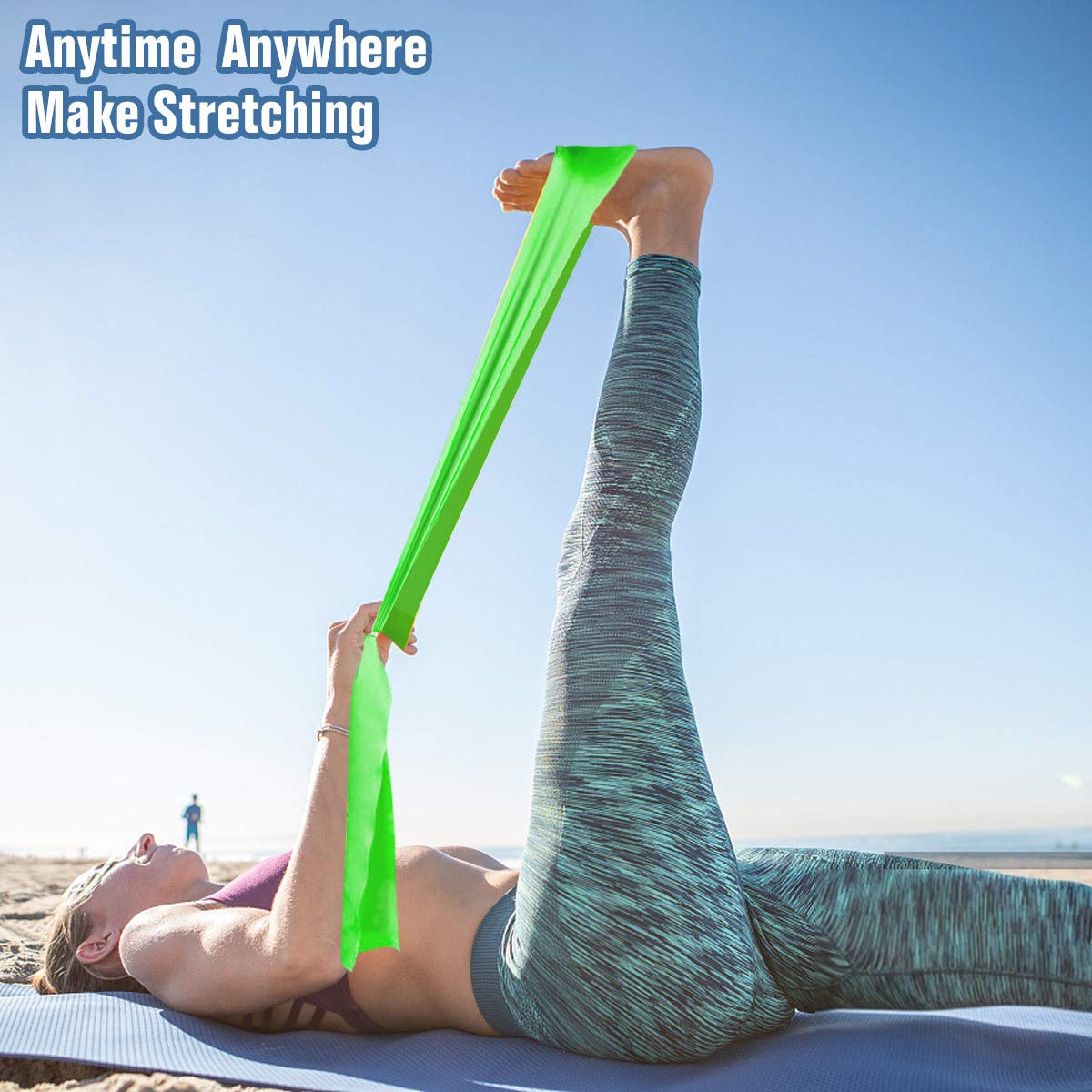 HAIBEI Resistance Bands Elastic Exercise Bands 3 Pack Physical Therapy Tension Band Recovery Band Workout Strength Training Bands for Women, Yoga, Arms,Upper Body and Shoulders (Red Yellow Green) 🍁 All In One Marketplace Canada