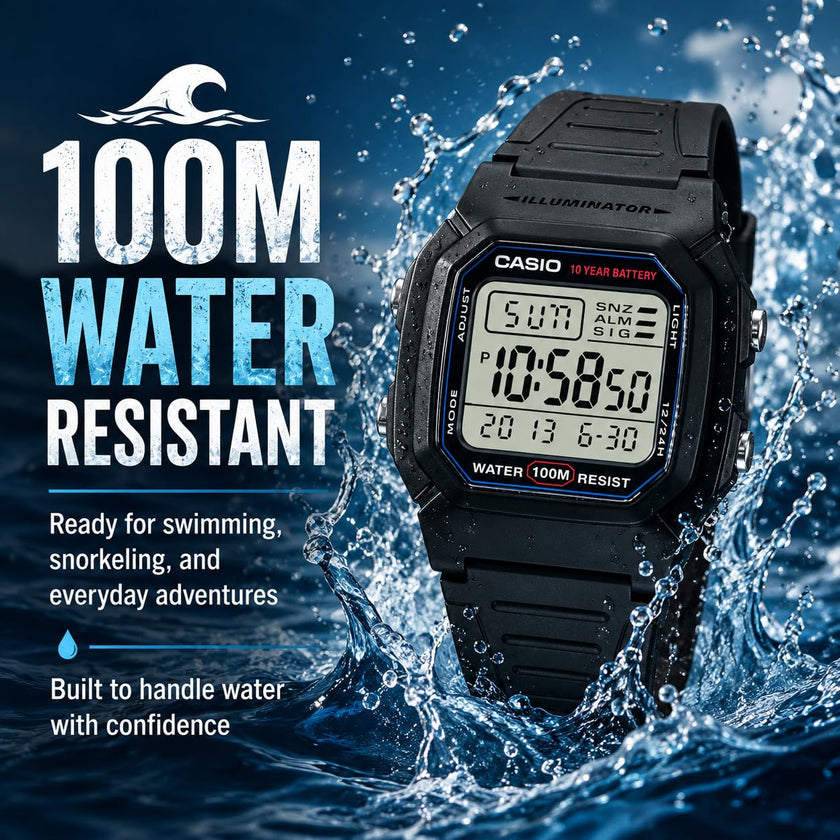 Casio Men’s W800H-1AV Classic Sport Watch with Black Band 🍁 All In One Marketplace Canada