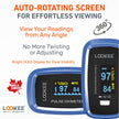 LOOKEE LK50D1 Deluxe Fingertip Pulse Oximeter | Proudly Canadian Finger SpO2 Blood Oxygen Monitor with Auto Rotate OLED Display, Plethysmograph & Pulse Graph | Blue 🍁 All In One Marketplace Canada