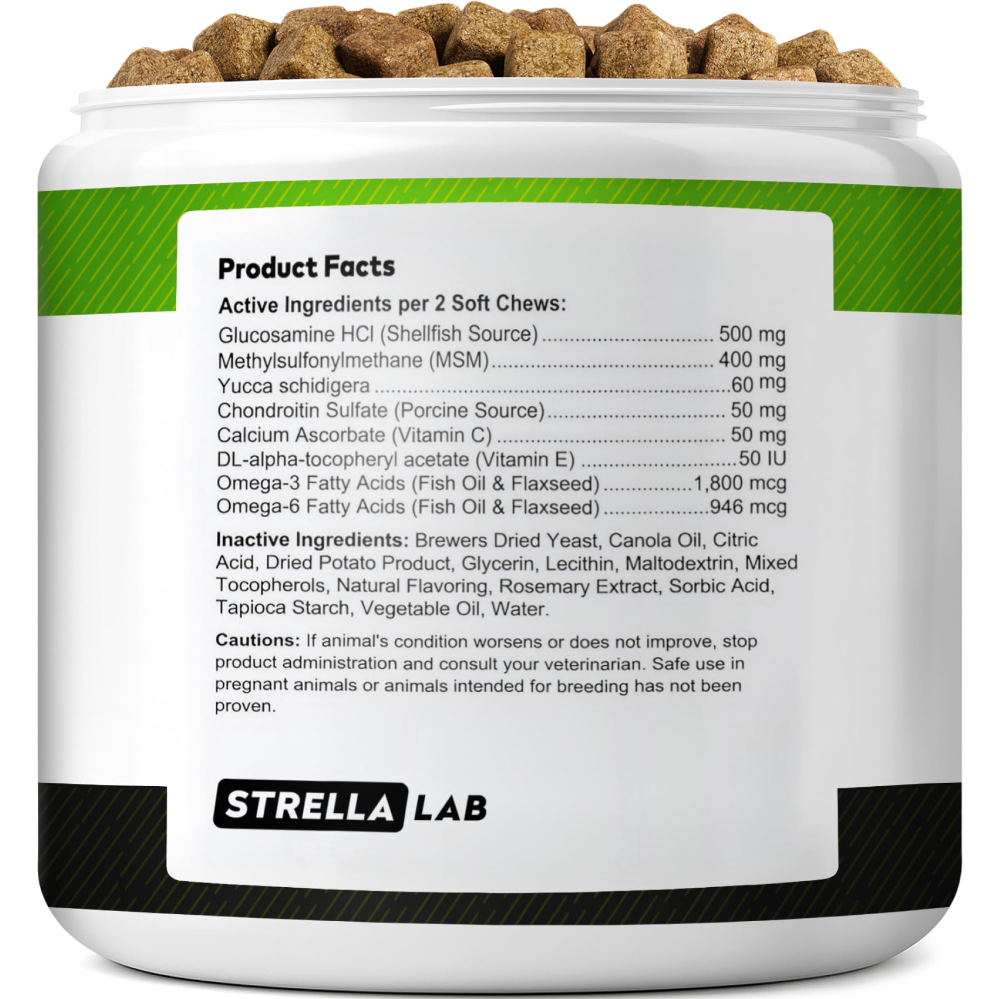 Glucosamine for Dogs w/Chondroitin - Hip & Joint Supplement for Dogs - MSM, Omega to Improve Mobility & Energy - Natural Joint Pain Relief - 120 Chews (Chicken) 🍁 All In One Marketplace Canada