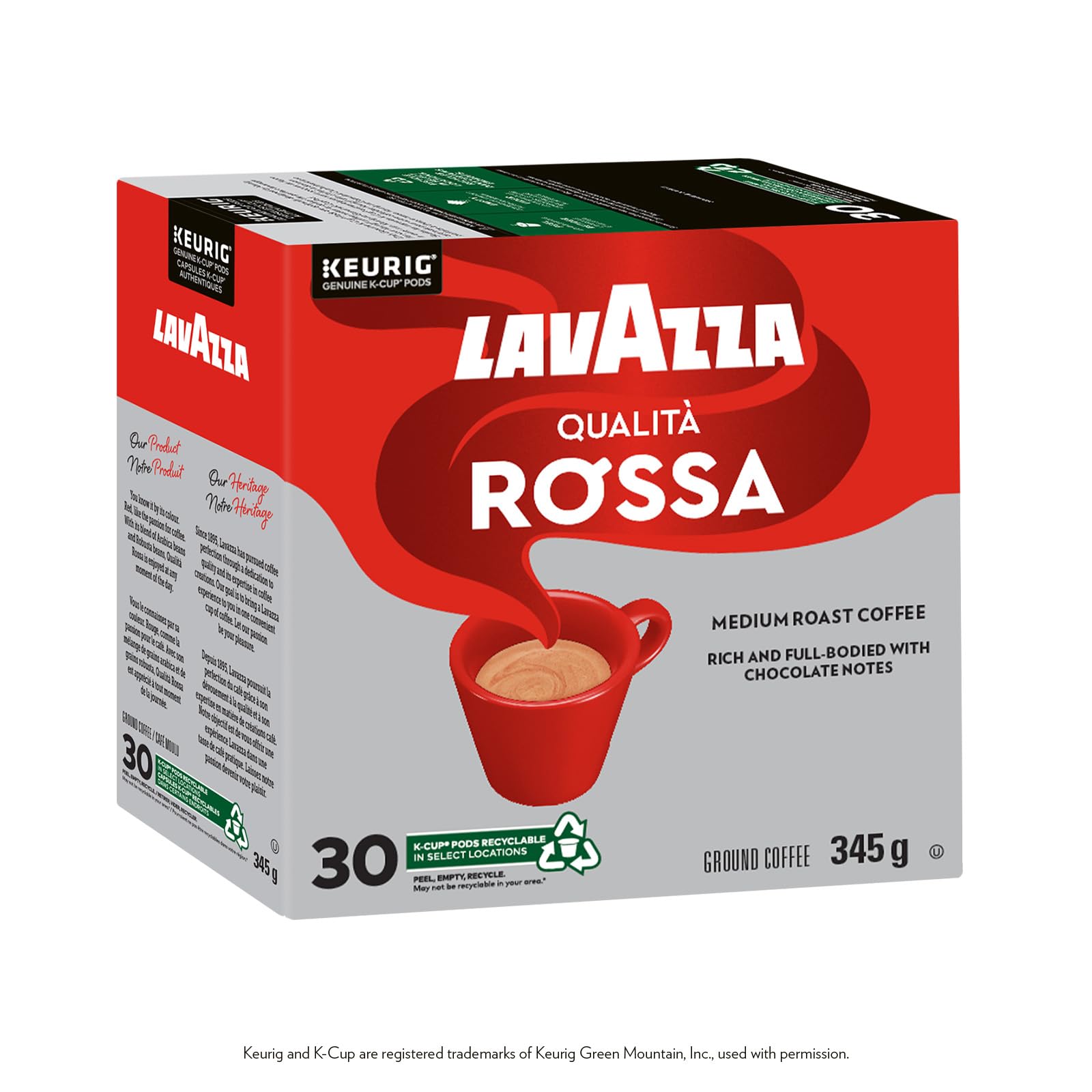 Lavazza Qualità Rossa Medium Roast K-Cup Coffee Pods, 30 Count For Keurig Coffee Makers 🍁 All In One Marketplace Canada