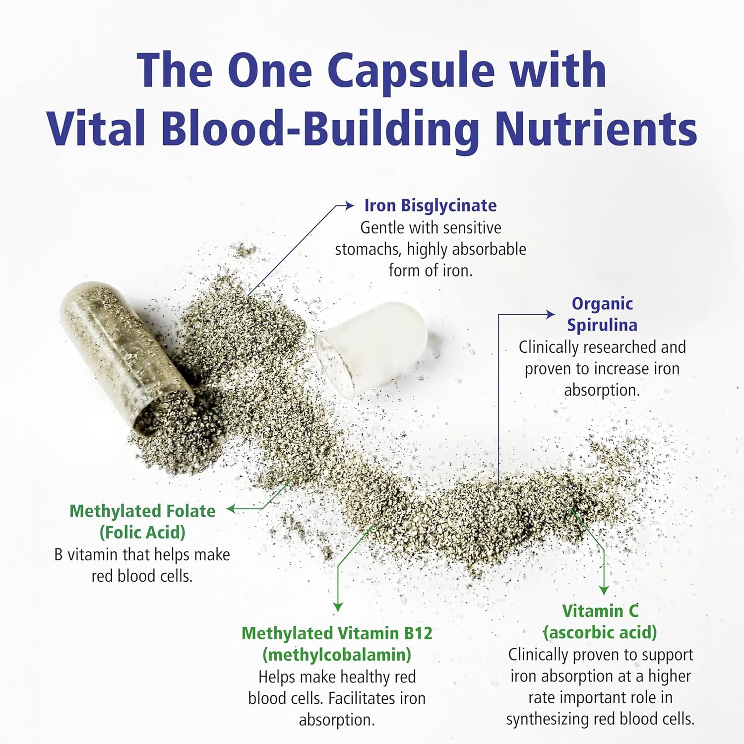 VITALITY Power Iron Supplement 45 mg – Gentle Iron, Vitamin C, B12 & Folate 🍁 All In One Marketplace Canada