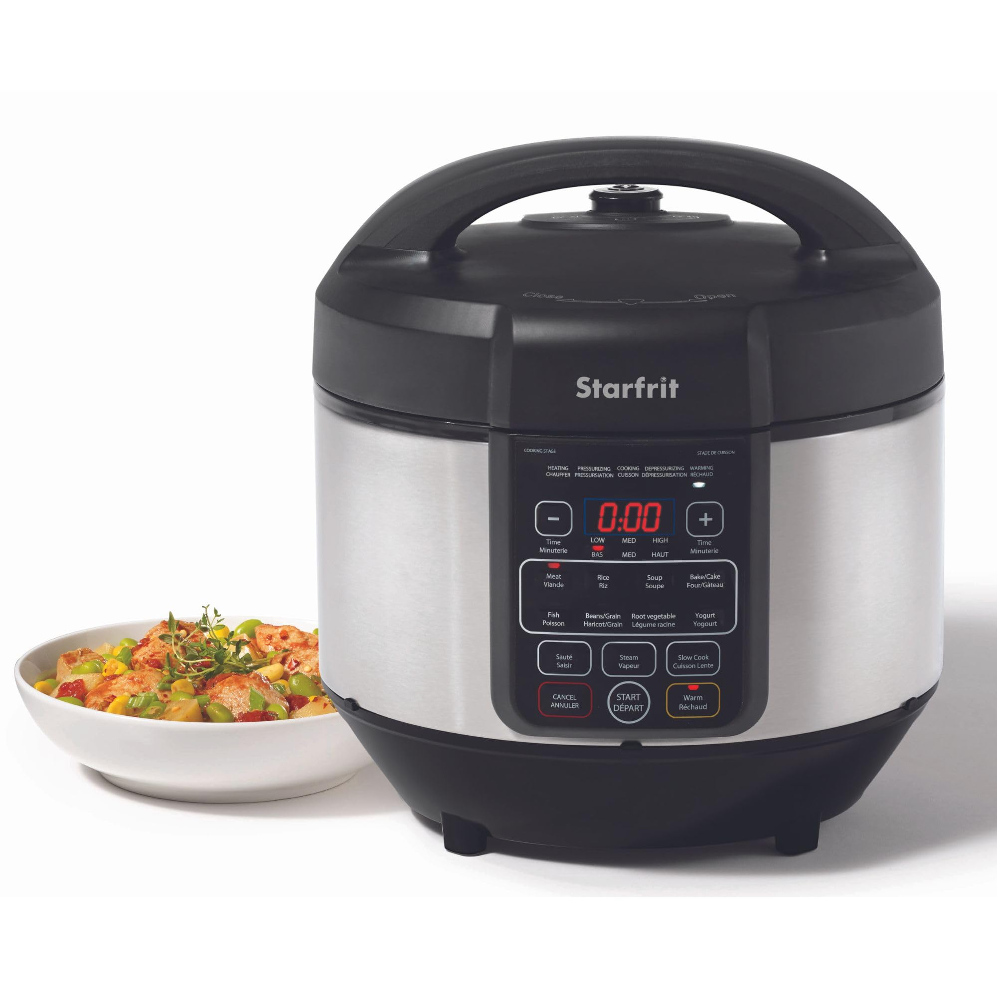 Starfrit Electric Pressure Cooker - 8L Capacity - Steam Tray, Measuring Cup & Spatula - 11 Preset Cooking Functions 🍁 All In One Marketplace Canada