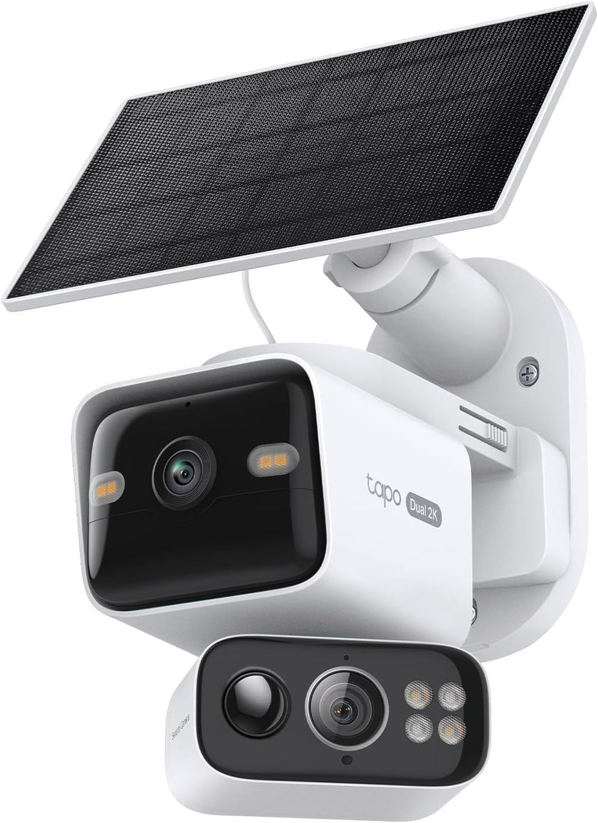 Tapo 2K Dual Lens 360° Pan/Tilt Security Battery Camera Wireless w/Solar Panel, 165° Wide View + 6mm Telephoto, Free Person/Vehicle Detection, SD/Cloud Storage, Works w/Alexa & Google (Tapo C645D KIT) 🍁 All In One Marketplace Canada