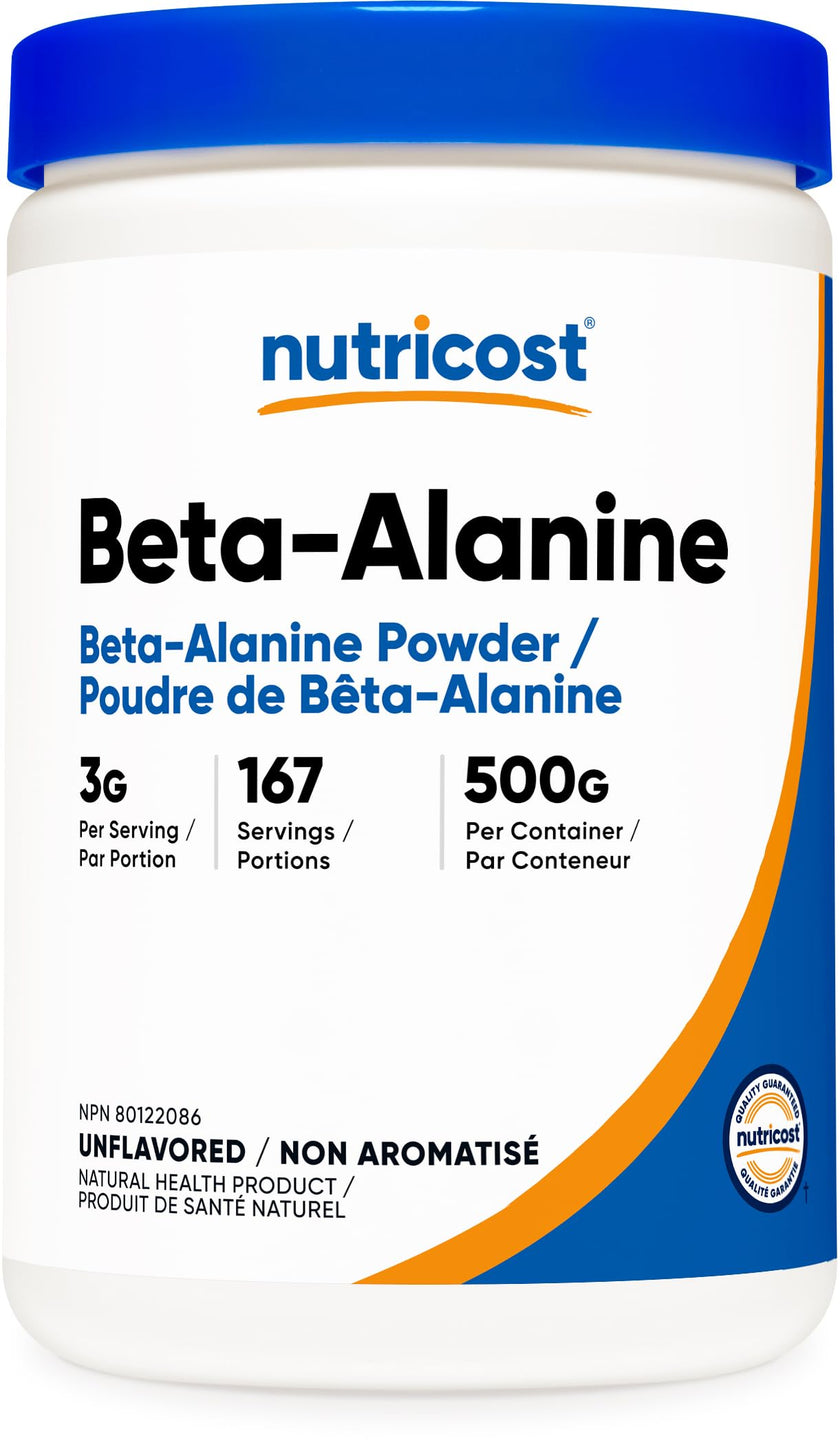 Nutricost Beta Alanine Powder (500 Grams) Unflavored - Pre-Workout Supplement, Non-GMO, Gluten-Free 🍁 All In One Marketplace Canada