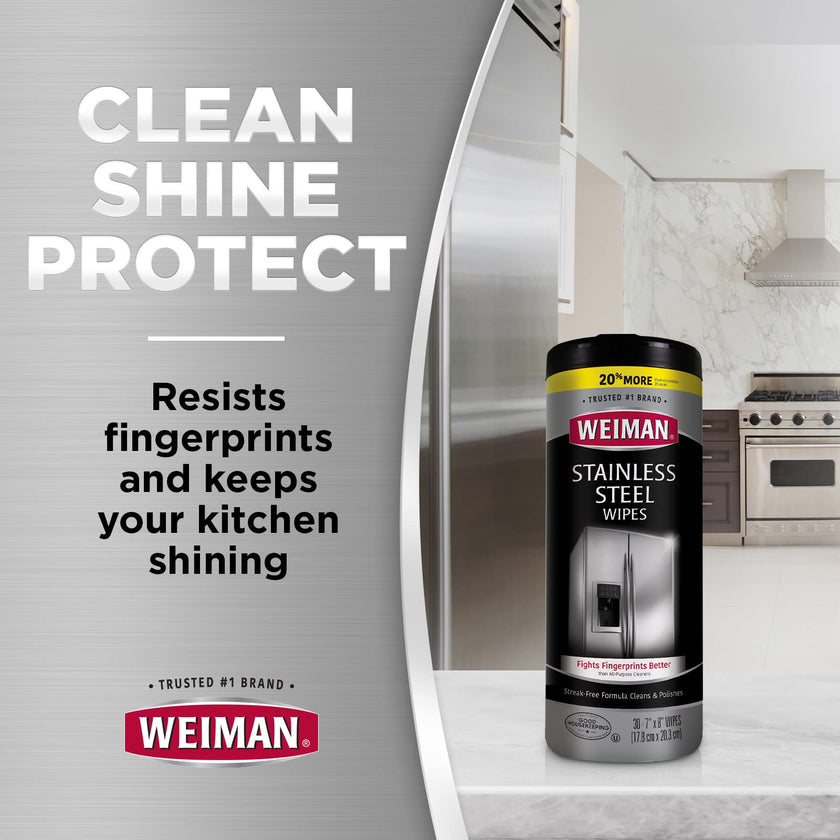 Weiman Stainless Steel Wipes, 30 ct-2 pk 🍁 All In One Marketplace Canada