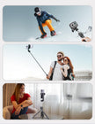 ANXRE Selfie Stick Tripod with Fill Light and Stable Base, Extendable Phone Tripod with Detachable Wireless Remote, 50